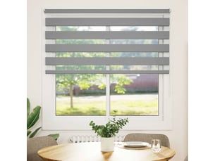 Store vénitien zebra, store de fenêtre 140,9 x 175 cm, largeur du tissu 136,7 cm, gris cf48203