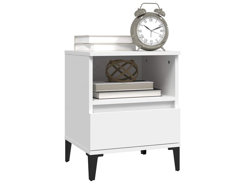  Lot de 2 table de chevet, table d'appoint blanc 40x35x50 cm  - Conforama D