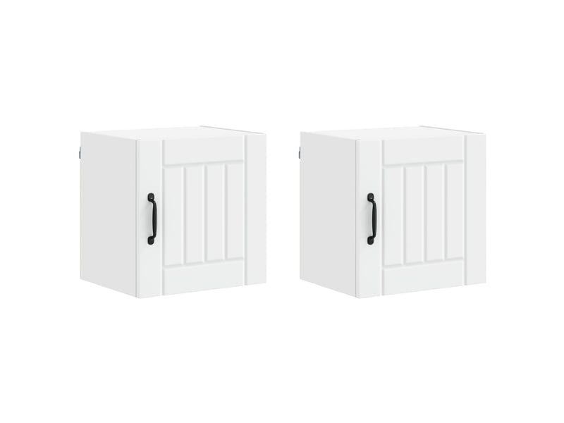  Meuble mural de cuisine | armoire de cuisine 2 pcs blanc bois d'ingénierie shl6836  - Conforama A