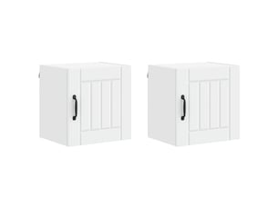 Meuble mural de cuisine | armoire de cuisine 2 pcs blanc bois d'ingénierie shl6836