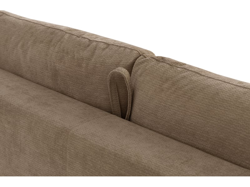 Canape droit convertible marron 3 places  - Conforama S