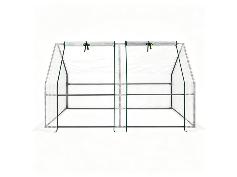  Mini-serre de jardin 180 x 90 x 90 cm avec bâche en polyéthylène 140 gm² et 2 fenêtres enroulables  - Conforama A