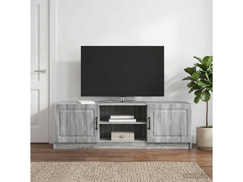  Meuble tv - banc tv - meuble de rangement sonoma gris 150 x 31 x 47 cm bois d'ingénierie  - Conforama D