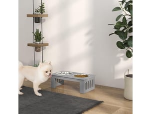 Table basse rectangulaire coloris gris FLORAGRACE - 24 cmx44 cm