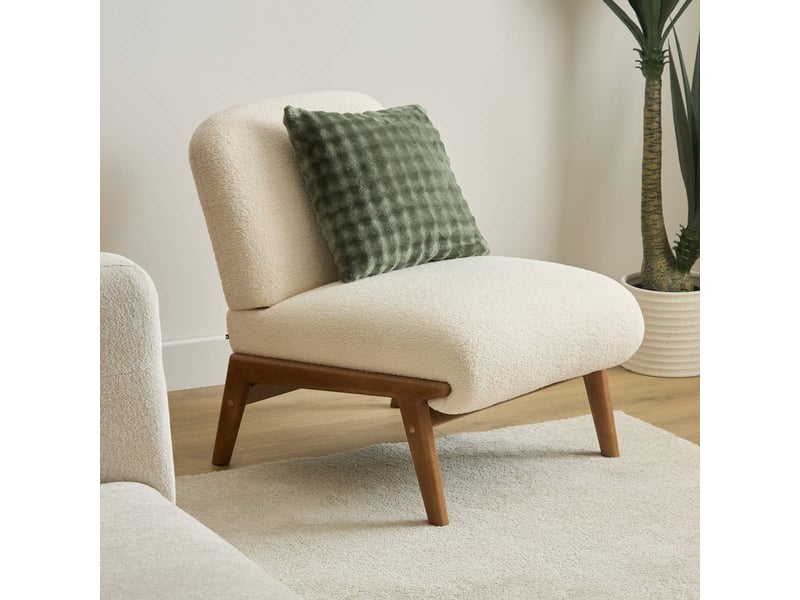  Coussin zephy carré 40x40cm effet fausse fourrure vert ZEPHY - Conforama B
