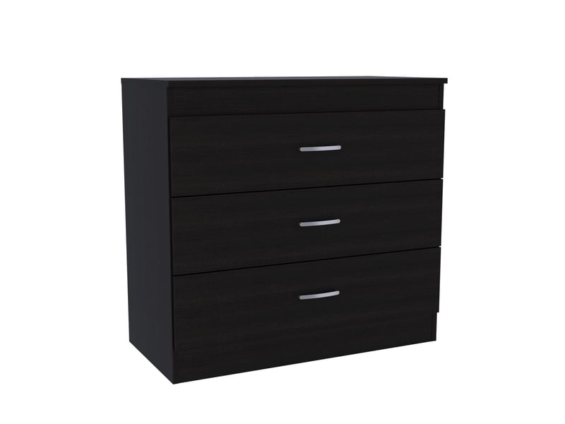  Commode melia de 80 cm avec 3 tiroirs, wengé  - Conforama B