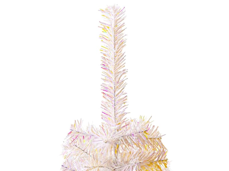  Sapin de noël - arbre de noël artificiel pointes iridescentes blanc 240 cm pvc  - Conforama D