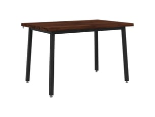 Table à manger moderne 120x80x75 cm bois d'acacia massif marron foncé et noir shl38933