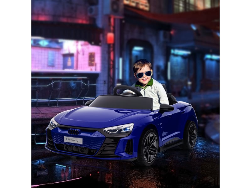 Voiture véhicule électrique enfant 12 v - télécommande parentale - effets sonores, lumineux - audi rs e-tron gt bleu - Conforama C