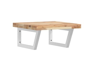 Étagère de vasque | étagère murale acier et bois massif d'acacia shl9937
