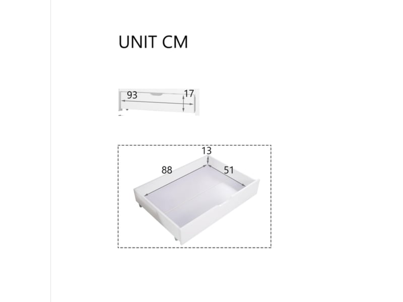  Lit cabane enfant 90x200 blanc en pin massif et mdf avec 2 tiroirs et fenêtres  - Conforama C