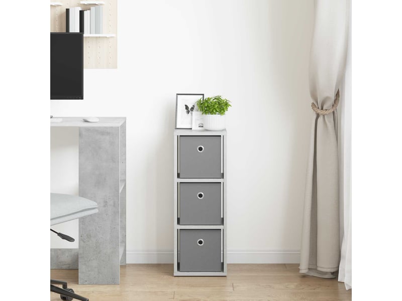  Buffet - bahut - meuble de rangement avec tiroir gris béton 25,5 x 22 x 69,5 cm  - Conforama C