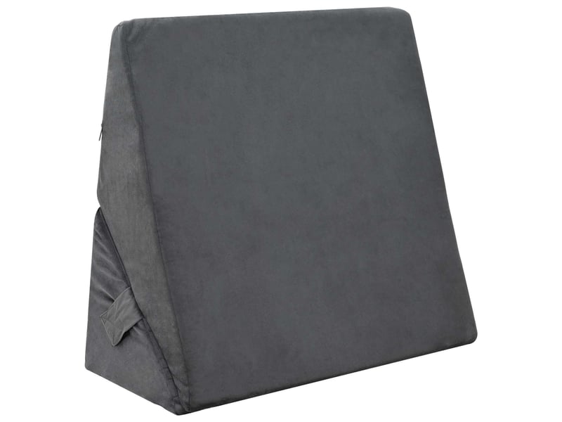 Coussin en coin gris 55 x 55 x 26 cm mousse à mémoire de forme cf56453 - Conforama C