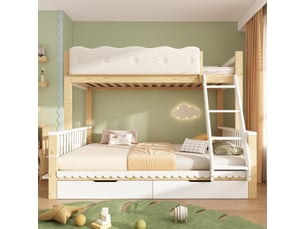 Lit superposé 140x190 cm <strong>OXEZA</strong> <strong></strong> coloris bicolore
