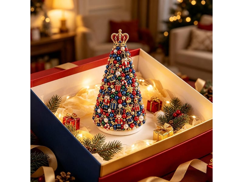  Kit diy de sapin de noël en perles – activité manuelle créative à réaliser soi-même-style 2  - Conforama C