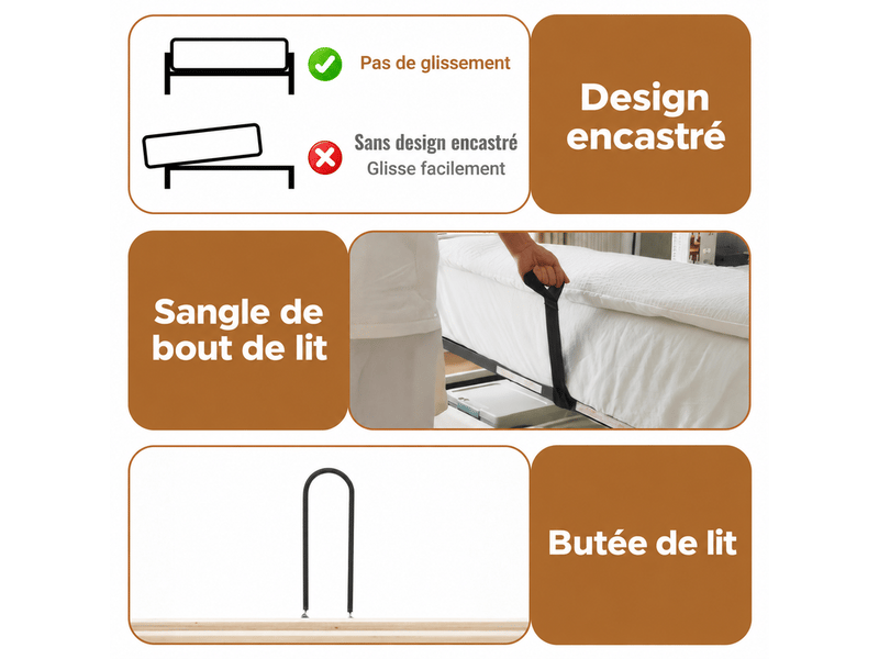 Canapé-lit 90x200cm - avec éclairage led et port de charge usbtype-c - tissu en lin - installation à gauchedroite - beige (matelas non inclus) - Conforama R