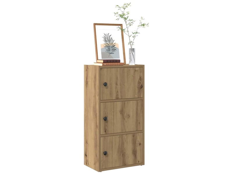  Bibliothèque, étagère de rangement chêne artisanal 40x24x77 cm bois d'ingénierie  - Conforama B