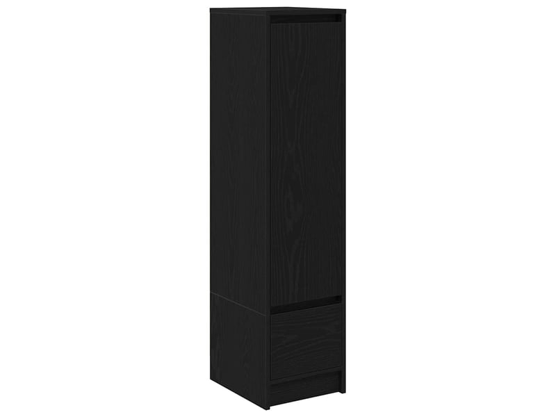  Buffet haut - bahut - meuble de rangement chêne noir 29,5x34x119,5 cm bois d'ingénierie  - Conforama A