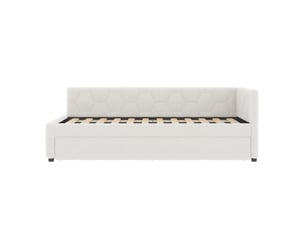 Lit gigogne 90x200 cm <strong>ZOVIRA</strong> <strong></strong> coloris blanc