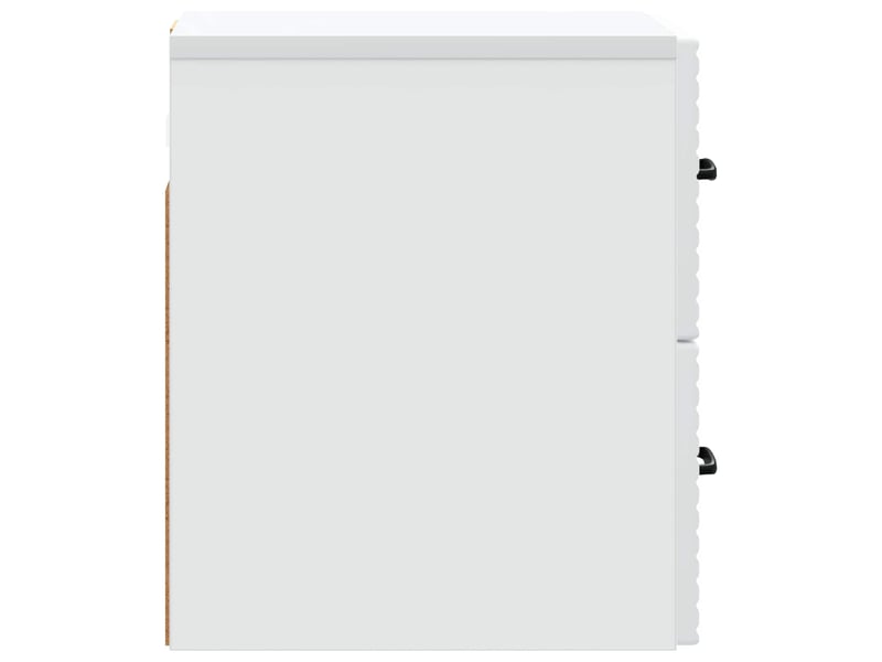 Table de chevet - cabinet de chevet - table de nuit mural avec tiroir blanc 34,5 x 33 x 40 cm  - Conforama E