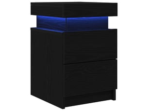 Table de chevet - cabinet de chevet - table de nuit chêne noir 35 x 39 x 55 cm bois d'ingénierie