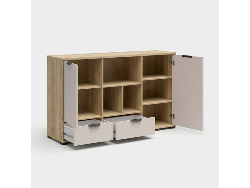 Buffet de salon chuck avec 2 portes et 2 tiroirs - Conforama C