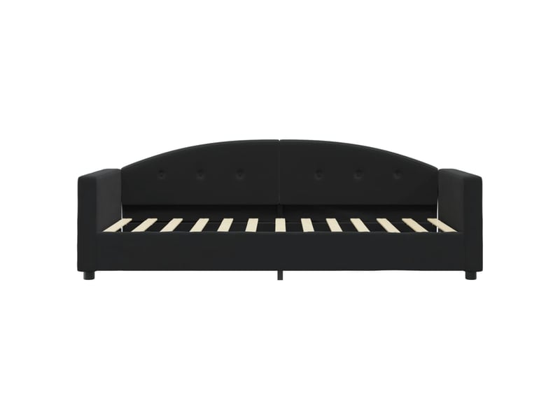  Lit simple- lit adulte -  lit de jour avec matelas noir 80x200 cm velours  - Conforama C