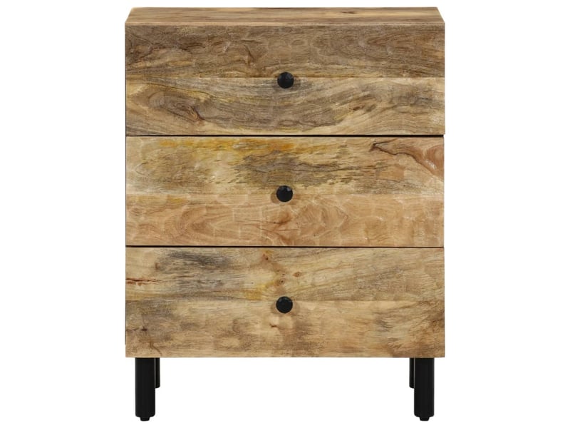  Table de chevet 50x33x60 cm bois de manguier massif  - Conforama C