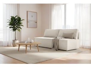 Canapé luna avec fonction couchage, couleur beige