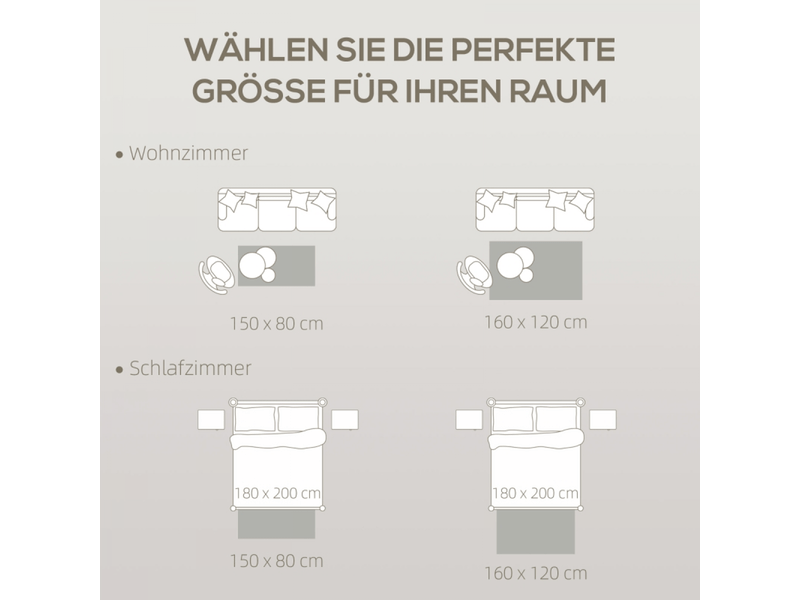  Tapis en polaire à motif jungle, facile d'entretien, blanc crème et  - Conforama E