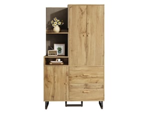 Armoire 3 porte(s) battante 2 tiroir(s) OKWISH coloris bicolore largeur 38 cm