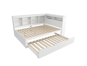 Lit banquette 140x200 cm MODENUIT coloris blanc
