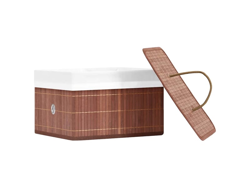  Boîtes de rangement en bambou 4 pcs marron  - Conforama D