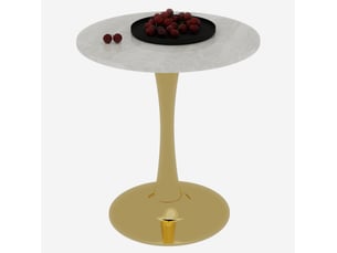 Table basse rond(e) coloris bicolore   - 70 cmx70 cm