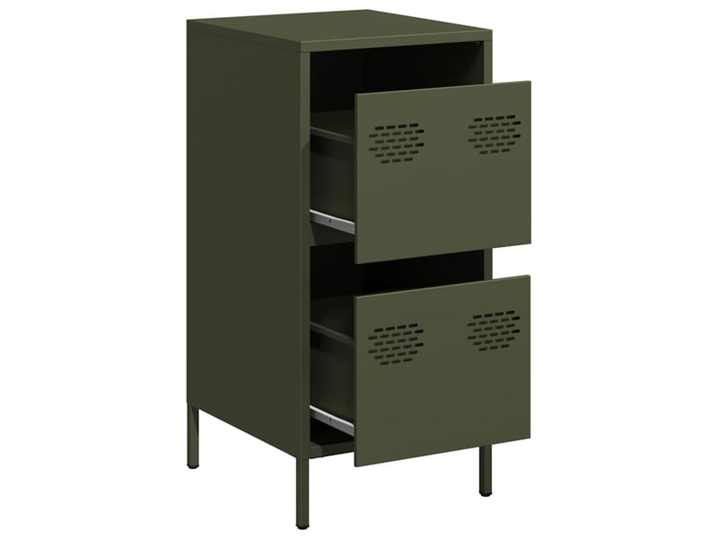  Buffet - bahut - meuble de rangement vert olive 35x39x73,5 cm acier laminé à froid  - Conforama D