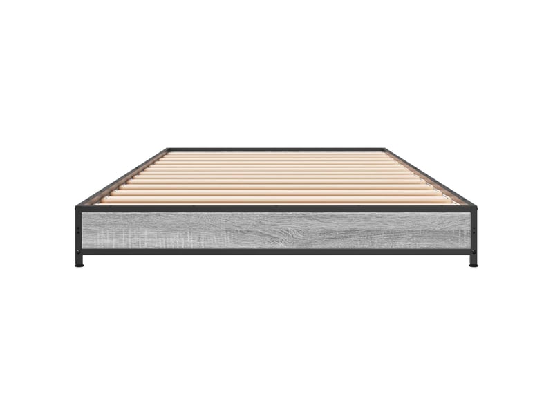 Lit simple- lit adulte - cadre de lit sonoma gris 80 x 200 cm bois d'ingénierie - Conforama C