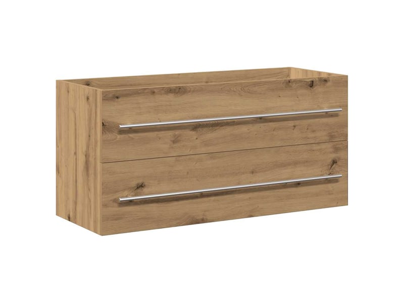  Meuble sous-vasque salle de bain en chêne massif 100x38.5x48cm bois d'ingénierie  - Conforama A