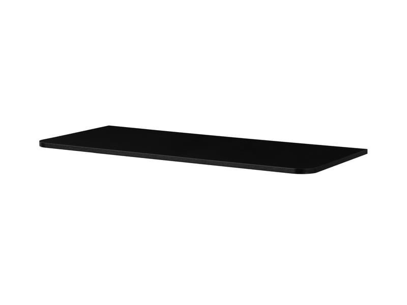  Plan de travail linea 100 cm noir mat pour meuble de salle de bain avec angles arrondis  - Conforama E