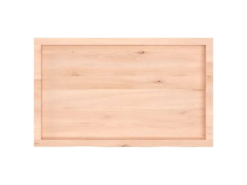 Comptoir de salle de bain, plan de travail 100x60x(2-6)cm bois massif non traité cf65708 - Conforama C