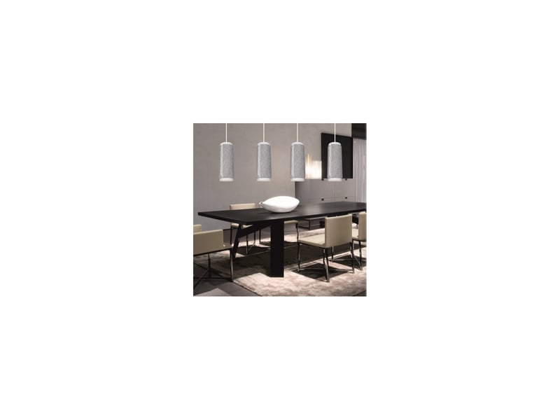  Lampe suspension en feutre zip star 52cm gris  - Conforama D