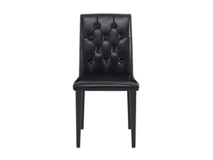Lot de 4 chaises de salle à manger noires - luxe léger, piètement métal noir, design polyvalent