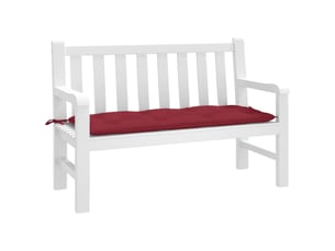 Coussin de banc de jardin, coussin d'assise rouge bordeaux 120x50x7 cm cf52811