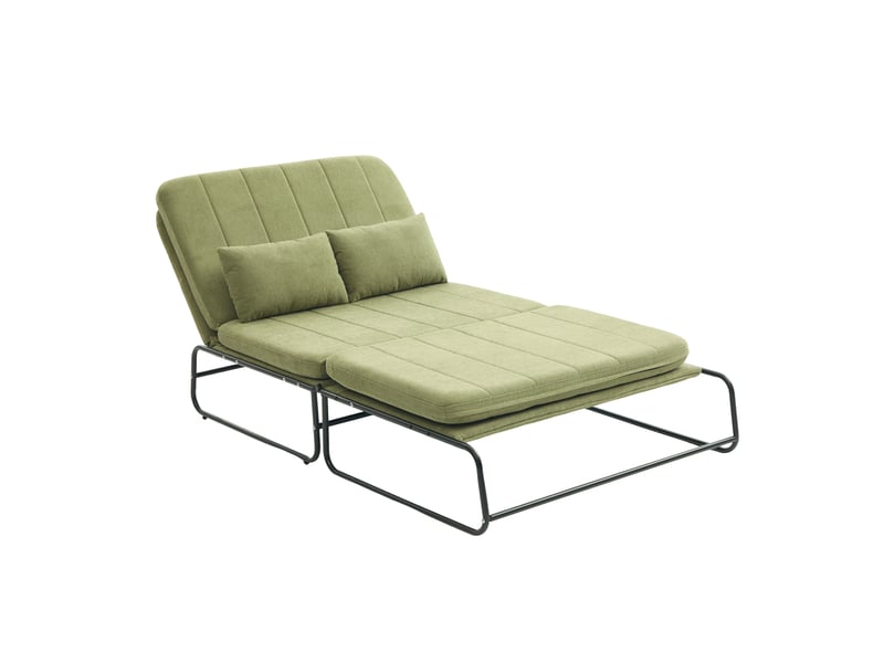  Canapé convertible 2 places 104x85x92 cm cadre en métal vert olive  - Conforama A