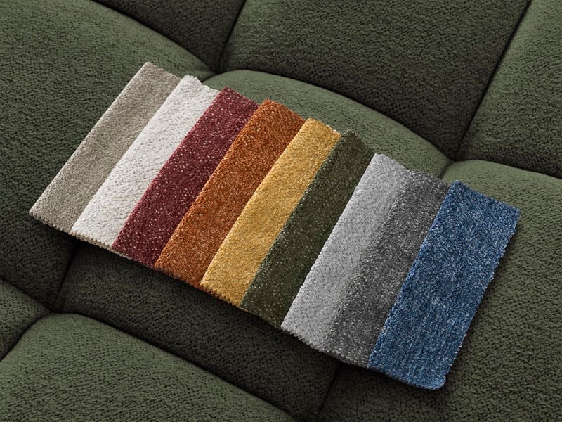  Bobochic canapé droit fixe 3 places everest tissu chiné vert EVEREST - Conforama C