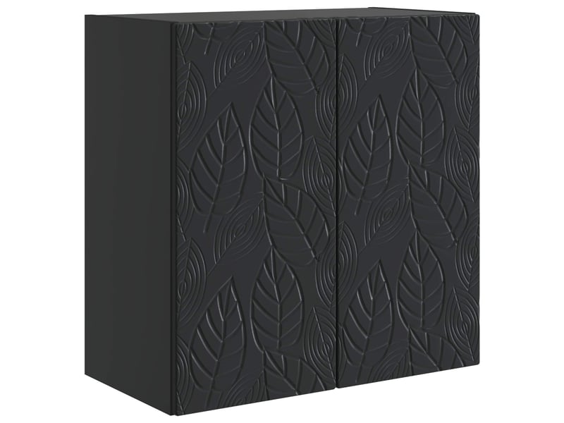  Armoire murale salon, meuble de rangement 59 x 31 x 60 cm bois d'ingénierie noir shl3040  - Conforama A