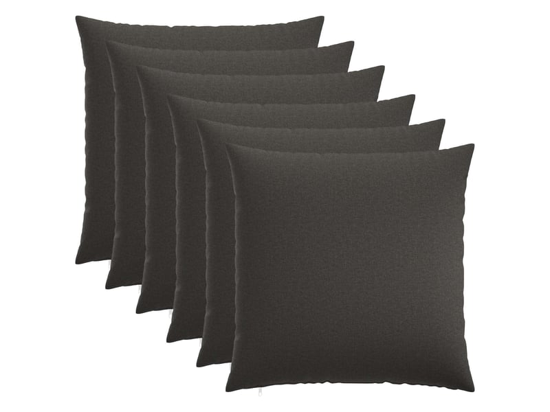 Lot de 6 housses de coussin heerlen gris foncé 65 x 65 cm tissu cf49639  - Conforama B