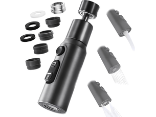 Aérateur de robinet de cuisine rotatif à 360° avec 3 modes de jet – embout économiseur d'eau