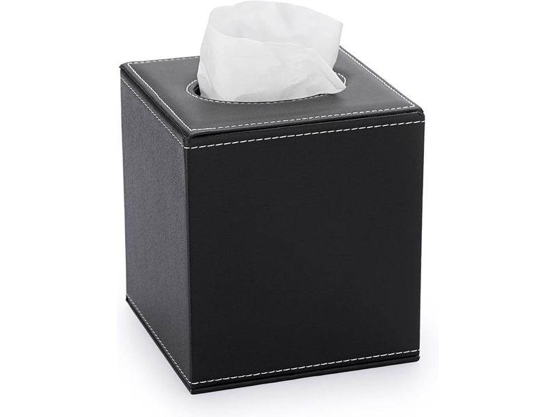 Étui carré en cuir pour boîte à mouchoirs - avec fond magnétique, pour la maison et le bureau, organiseur de mouchoirs - 1 pièce  - Conforama A