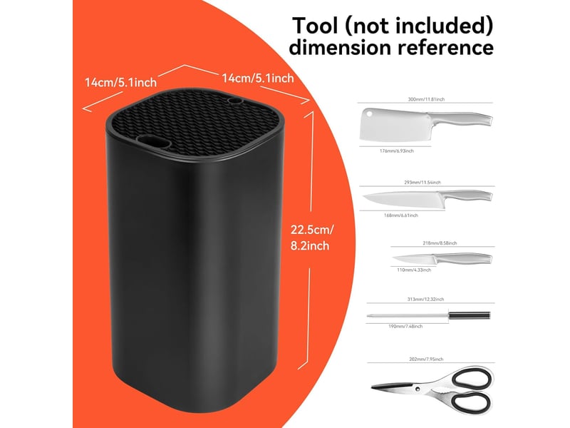  Porte couteaux sans couteaux - universel porte-couteaux noir - support couteau de cuisine - rangement couteaux cuisine  - Conforama D