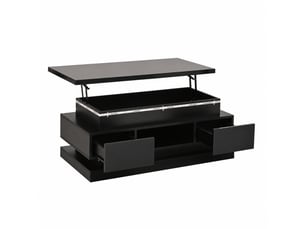 Table basse rectangulaire coloris noir   - 50 cmx100 cm